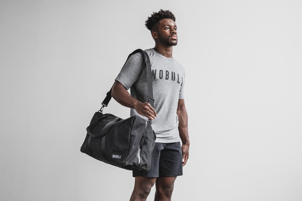 NOBULL Waxed Canvas Duffle Backpacks - Black - Ireland (6732UYIHK)